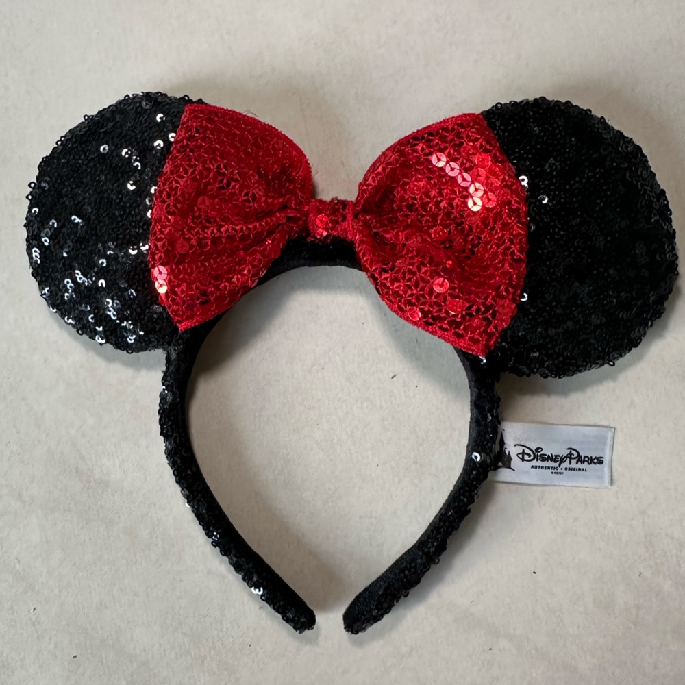 Disney world parks authentic sequin minnie mouse ears